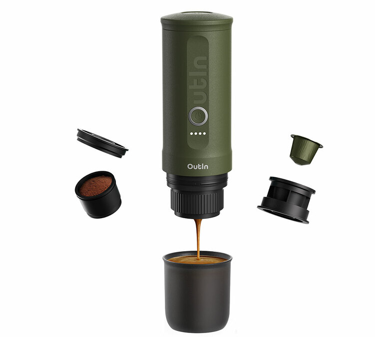 Outin Nano portable green travel coffee maker